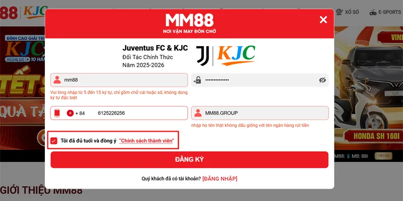 MM88 🌟 Link Vào Nhà Cái MM88 Xanh Chín Top #1 Google VN 19 Chọn đủ đuổi và đồng ý chính sách thành viên MM88